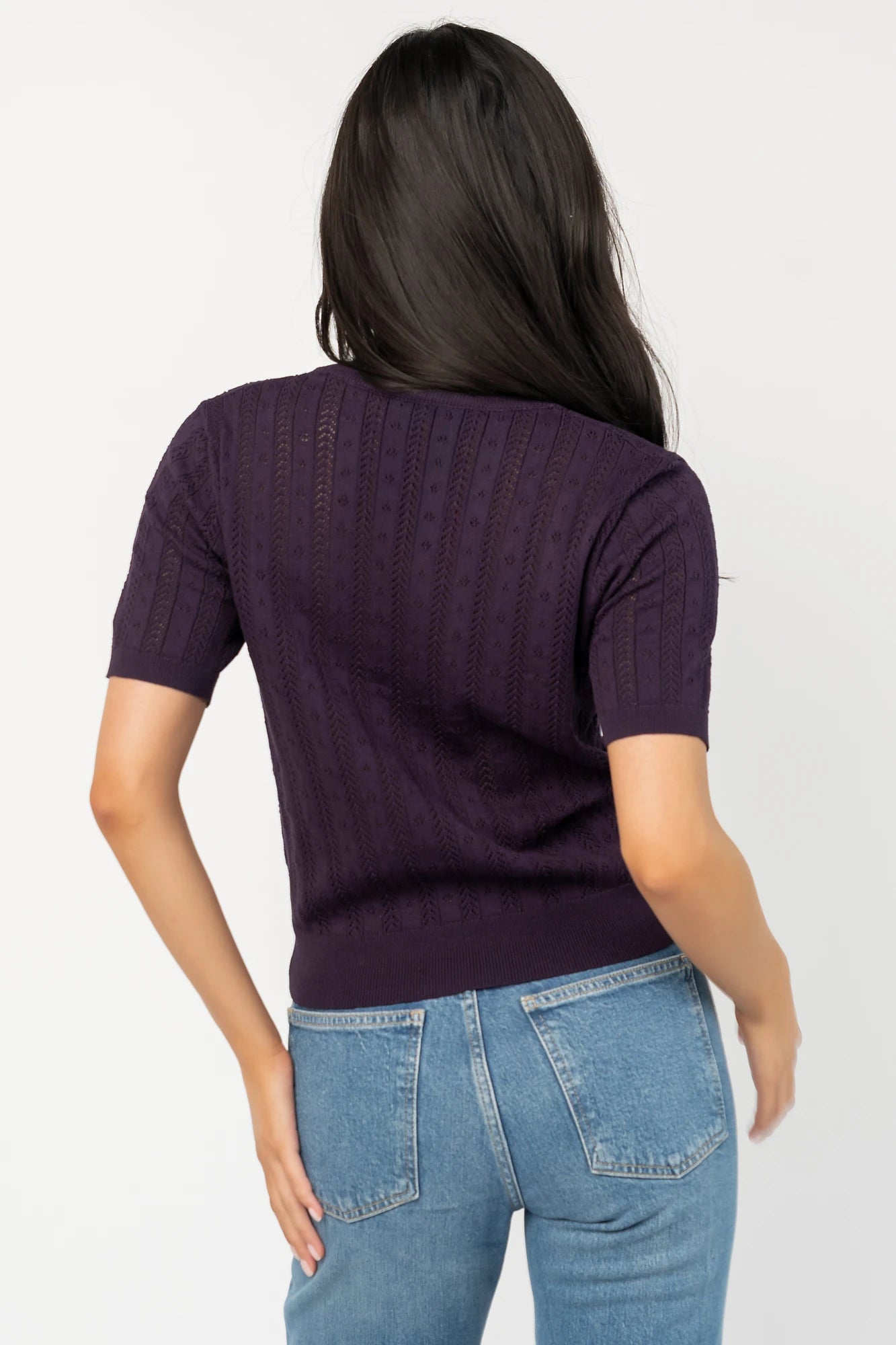 Perry Knit Top | Plum