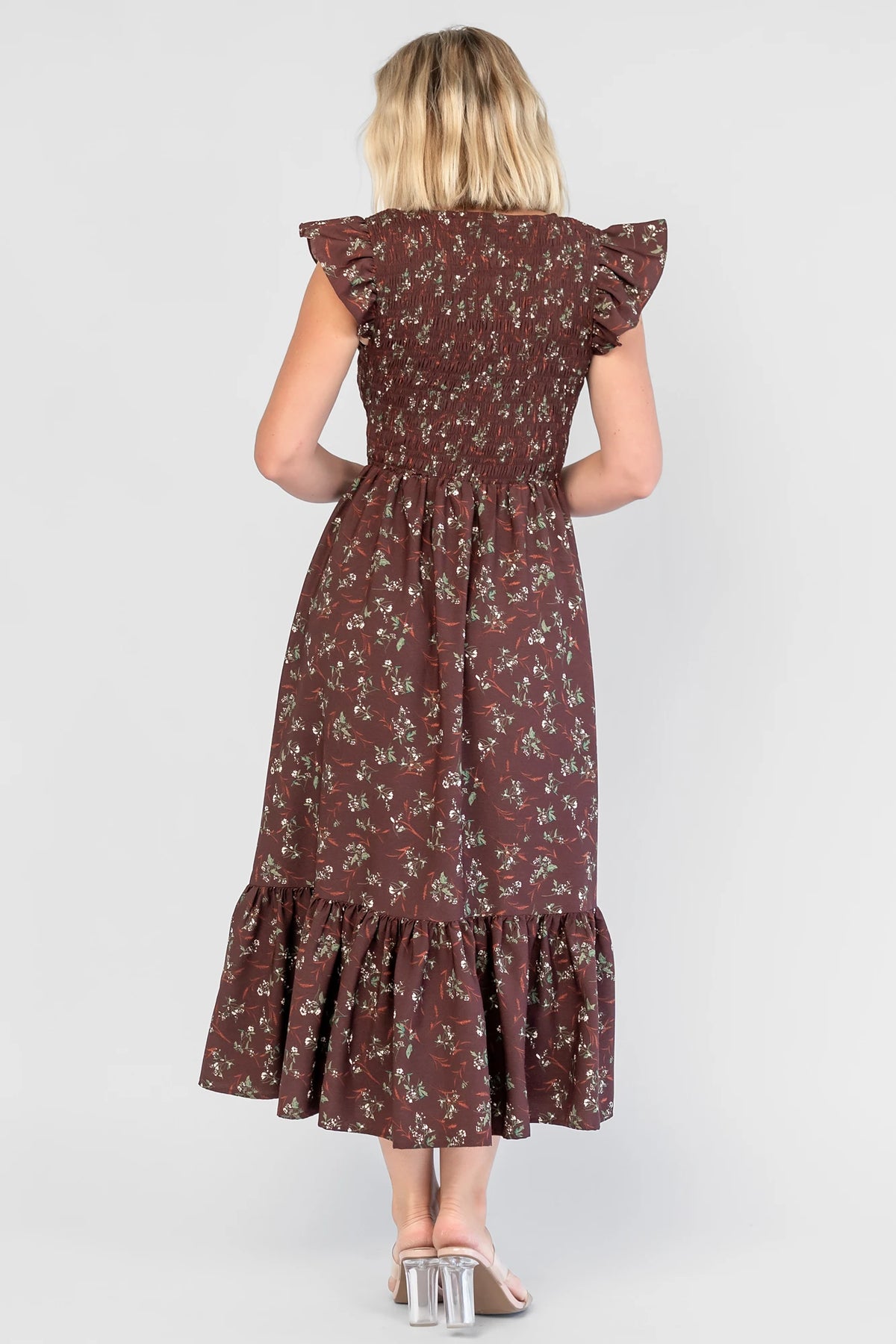 Tilly Smocked Dress | Dark Clove Floral