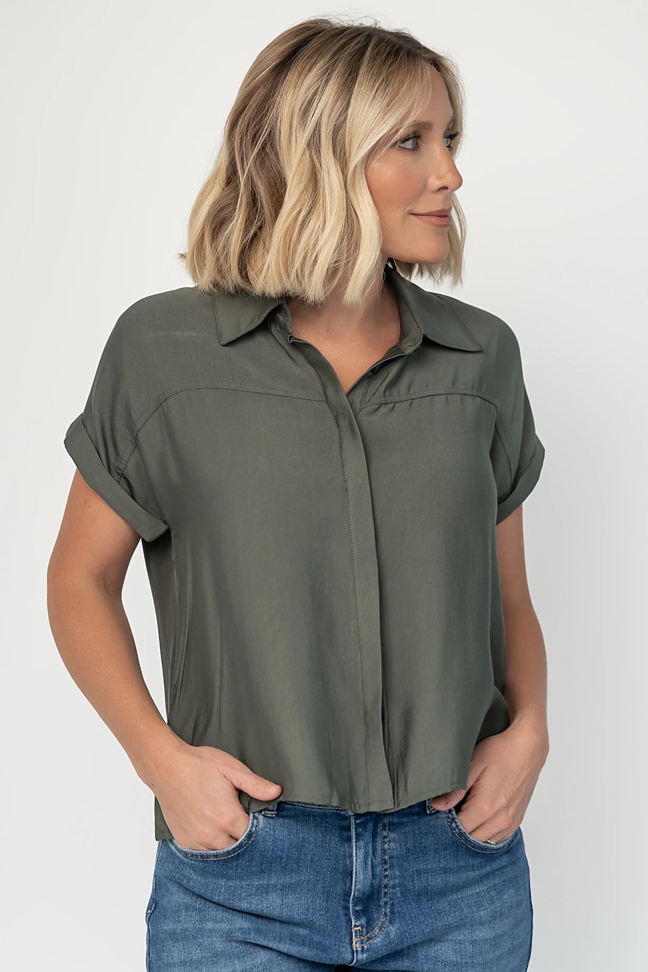 Miriam Top | Dark Sage