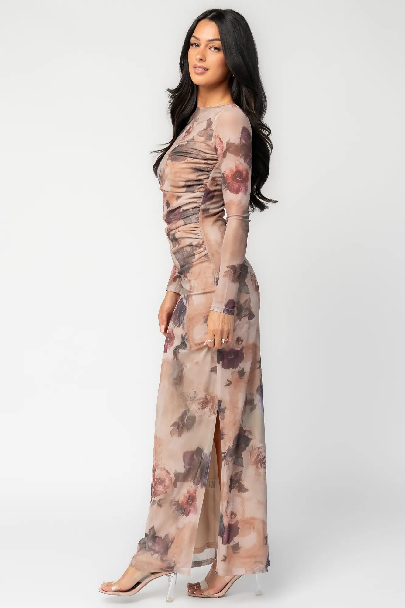 Isadora Maxi Dress | Dark Taupe Floral