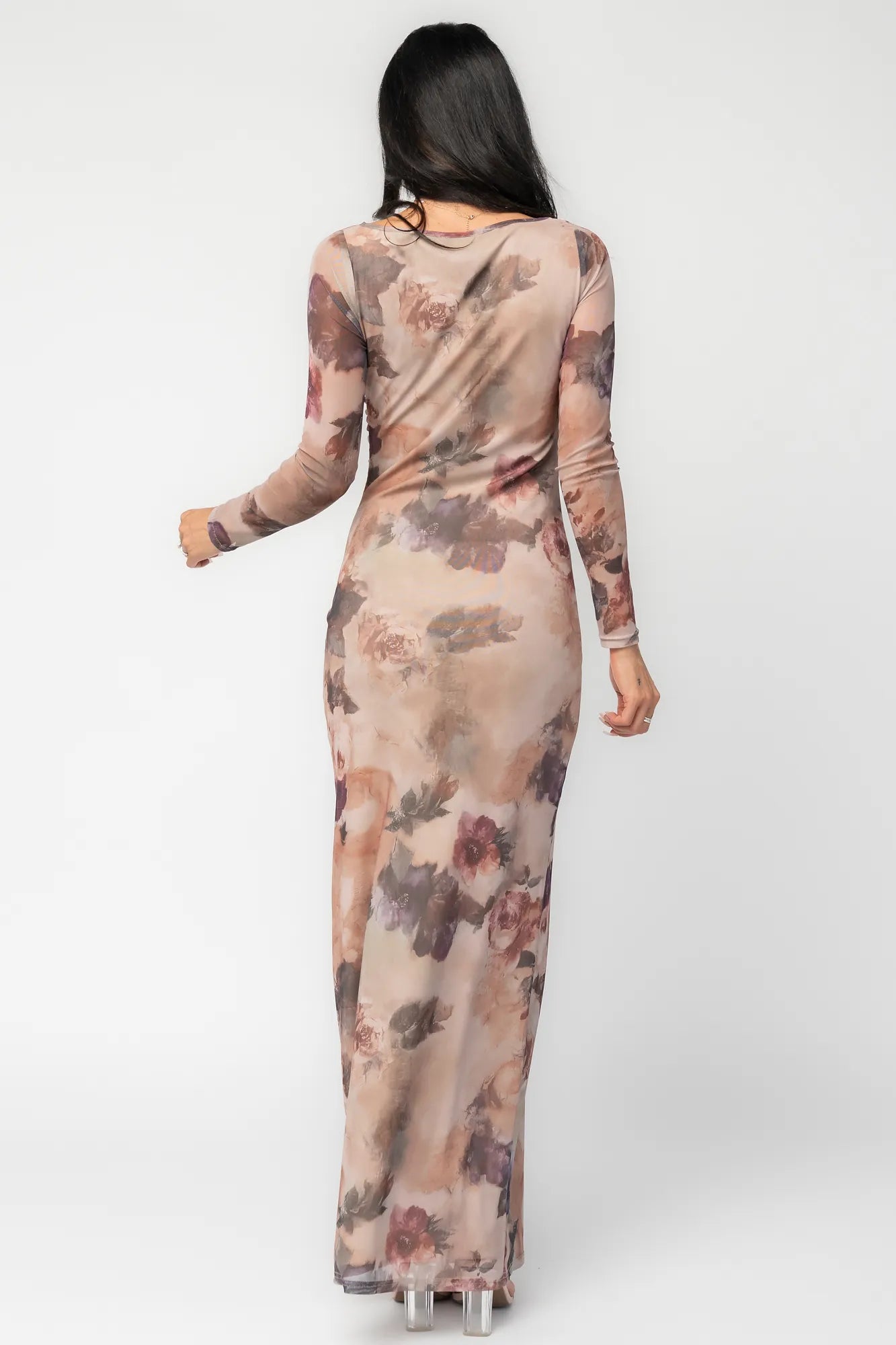 Isadora Maxi Dress | Dark Taupe Floral