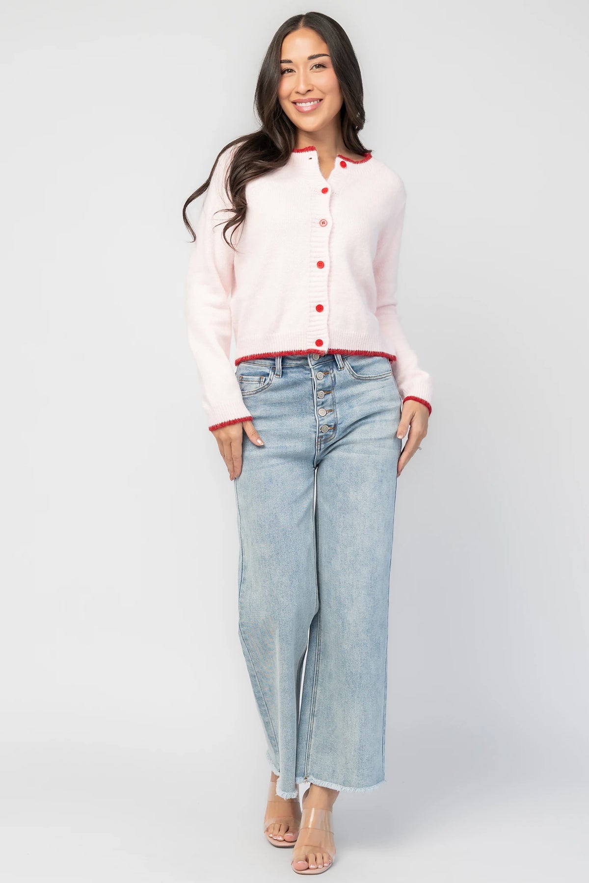 Alanna Cardigan | Blush + Red