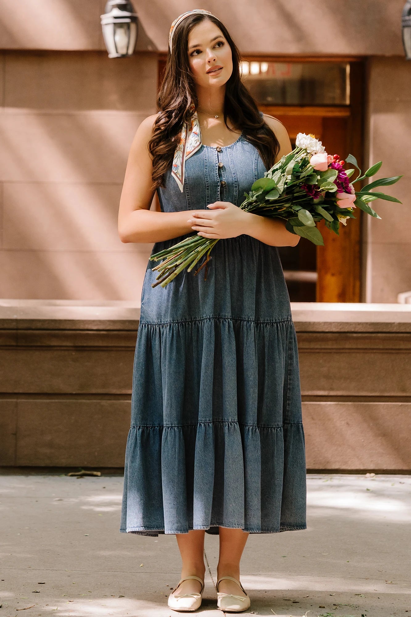 Park Avenue Denim Dress | Medium Wash