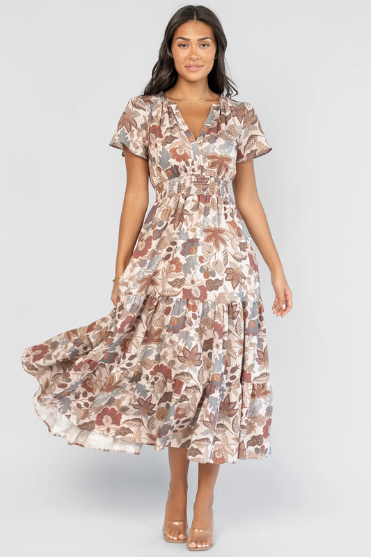 Holland Dress | Taupe Multi
