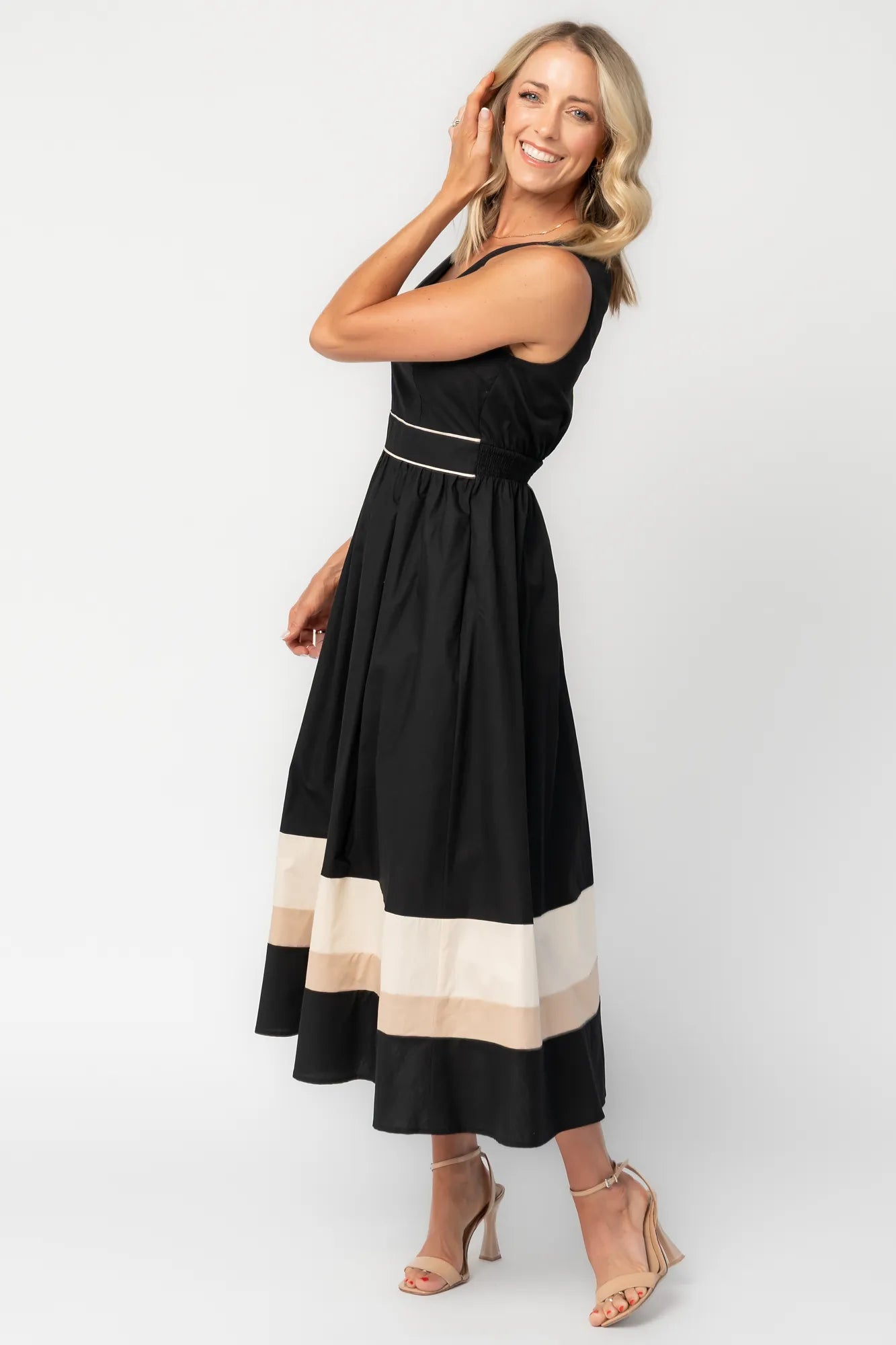 Oxford Midi Dress | Black
