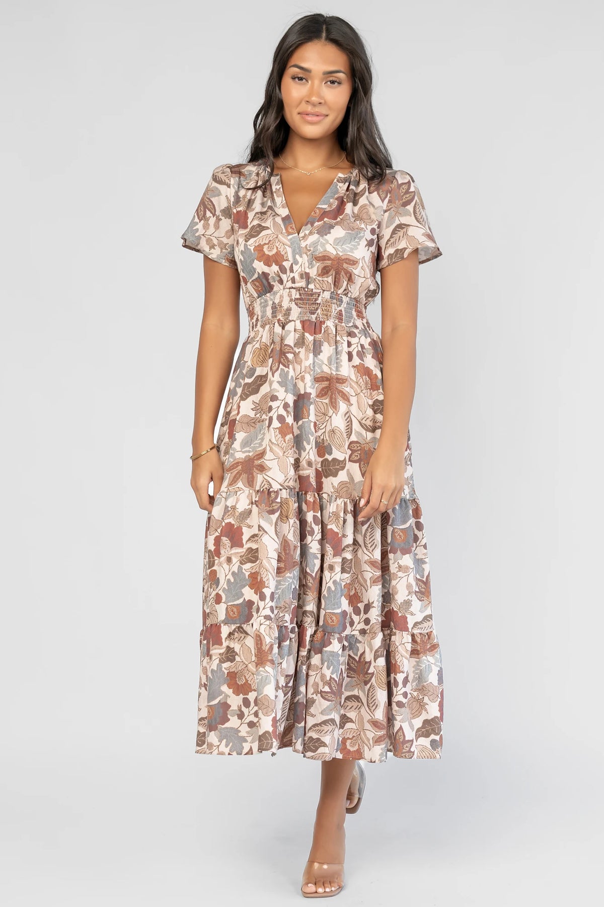 Holland Dress | Taupe Multi