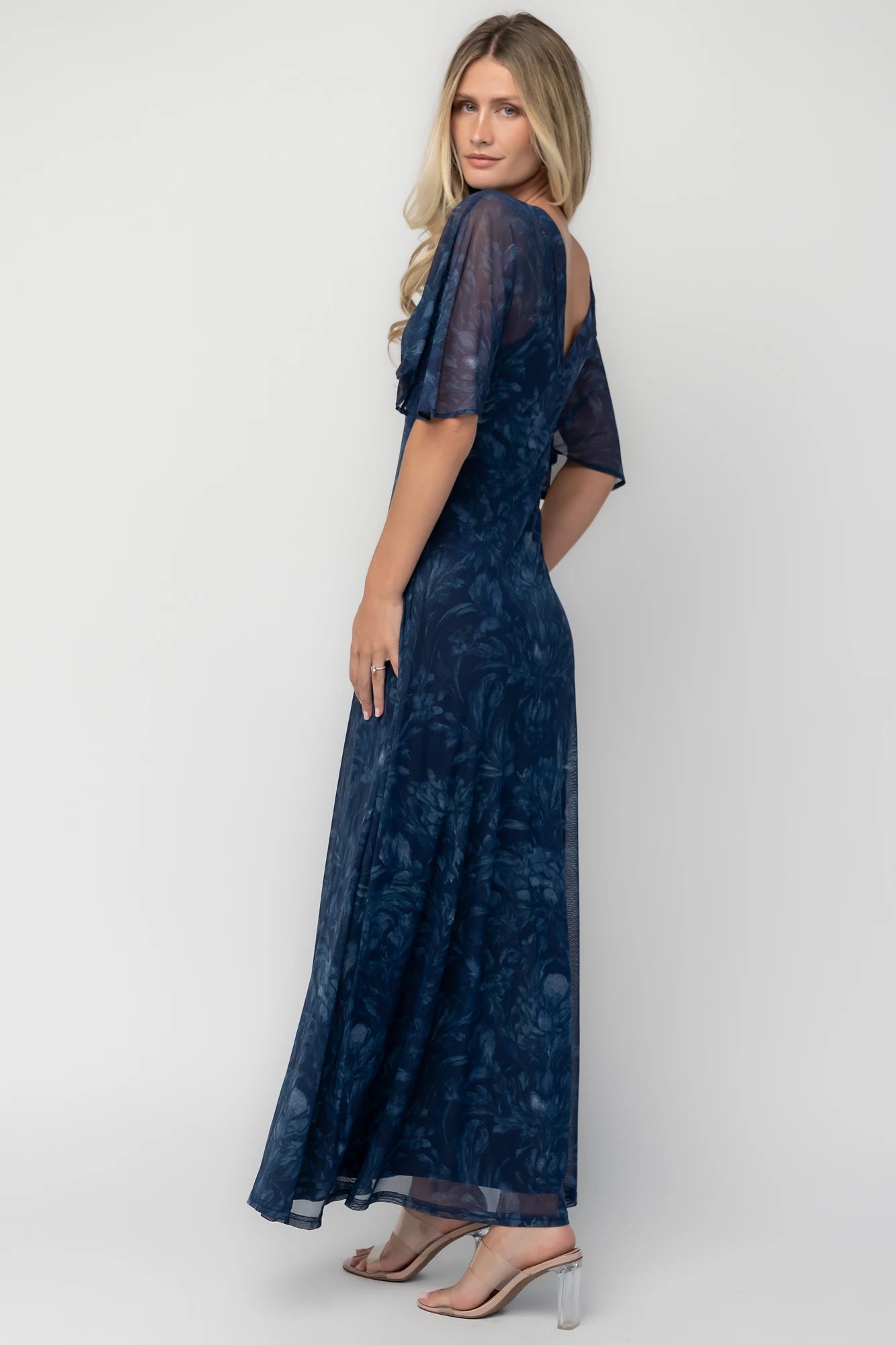 Sevilla Mesh Maxi Dress | Navy
