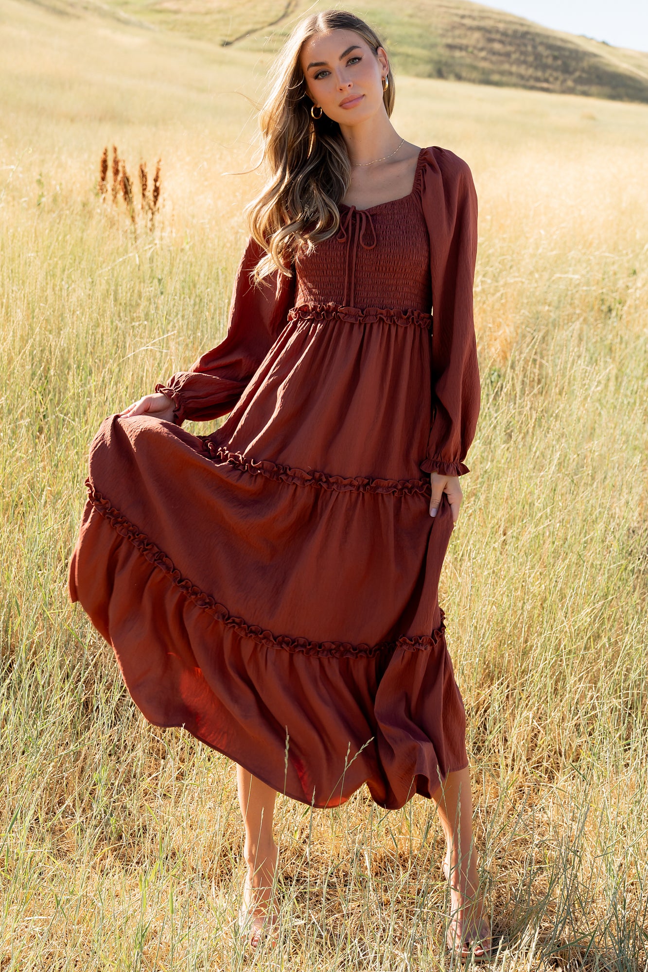 Baltic Born Womens Britta Maxi Dress | Cinnamon | Size: XL Baltic Born Womens Britta Maxi Dress | Cinnamon | Size: XL
