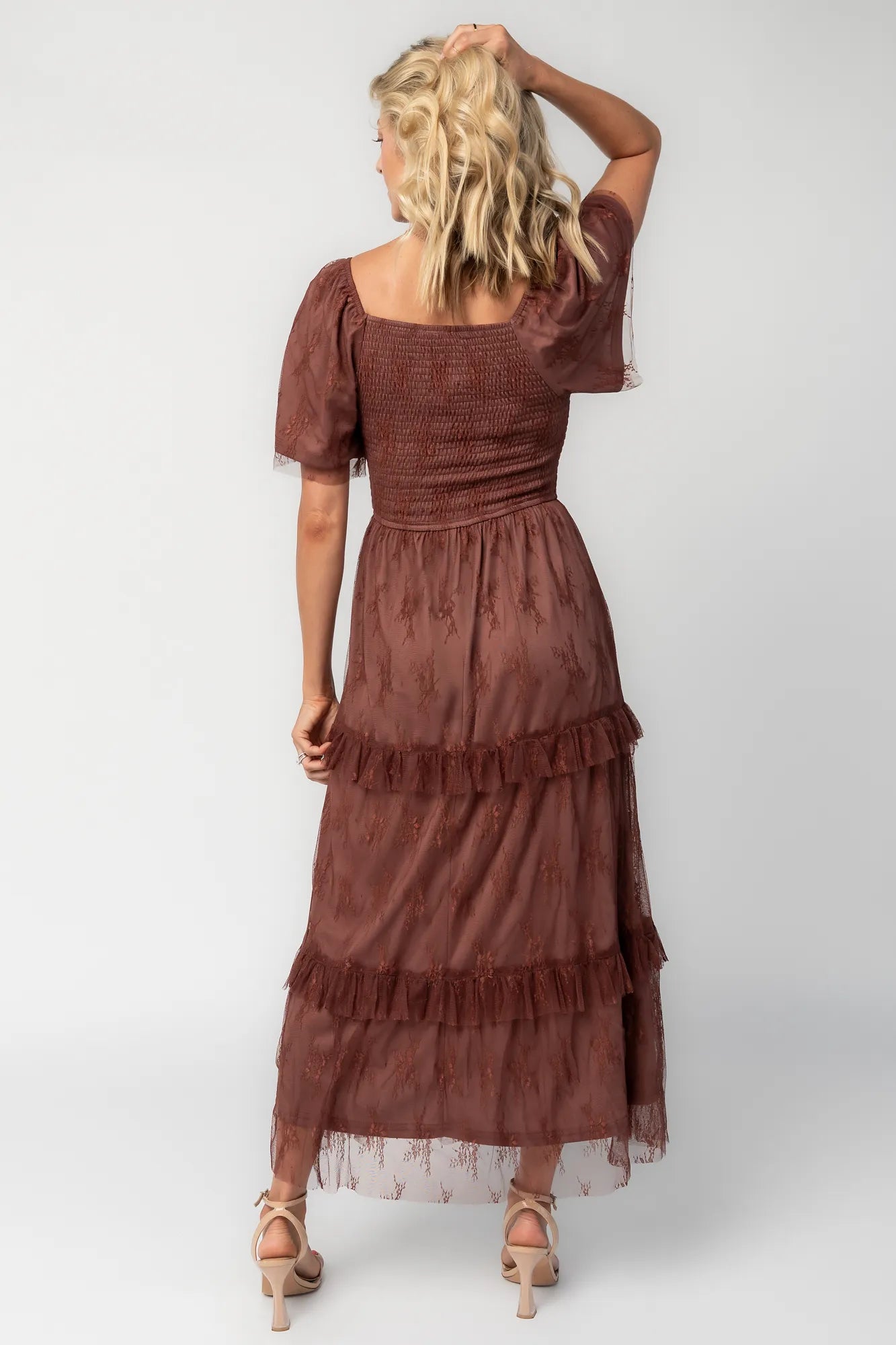 Auden Lace Maxi Dress | Mahogany