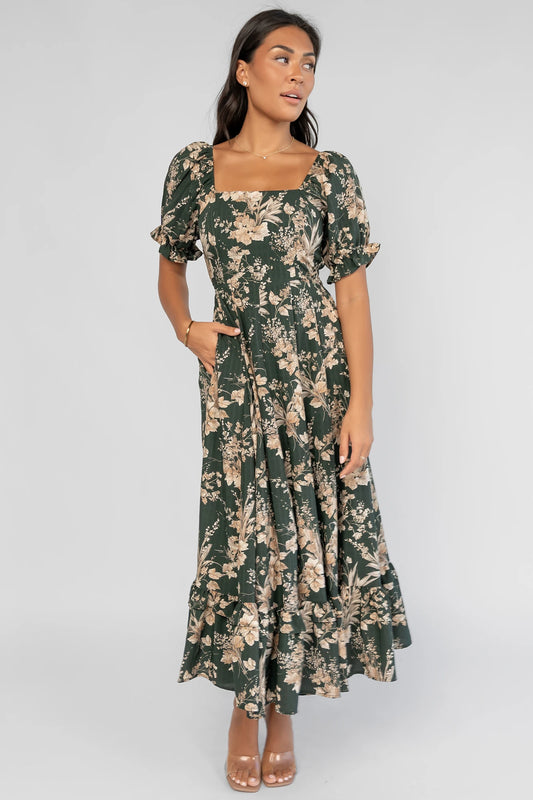 Addison Maxi Dress | Green + Natural