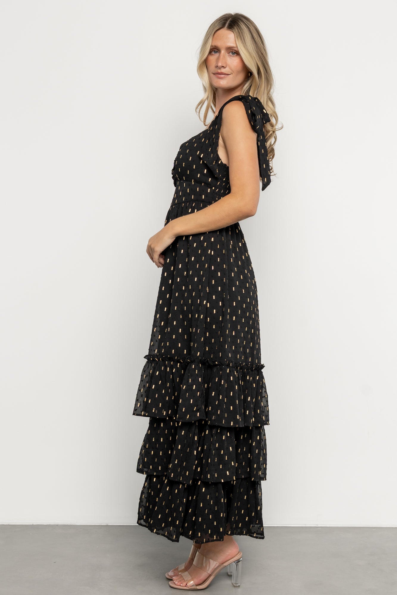 Kassia Maxi Dress Black & Gold Maxi | Baltic Born L Kassia Maxi Dress Black & Gold Maxi | Baltic Born L