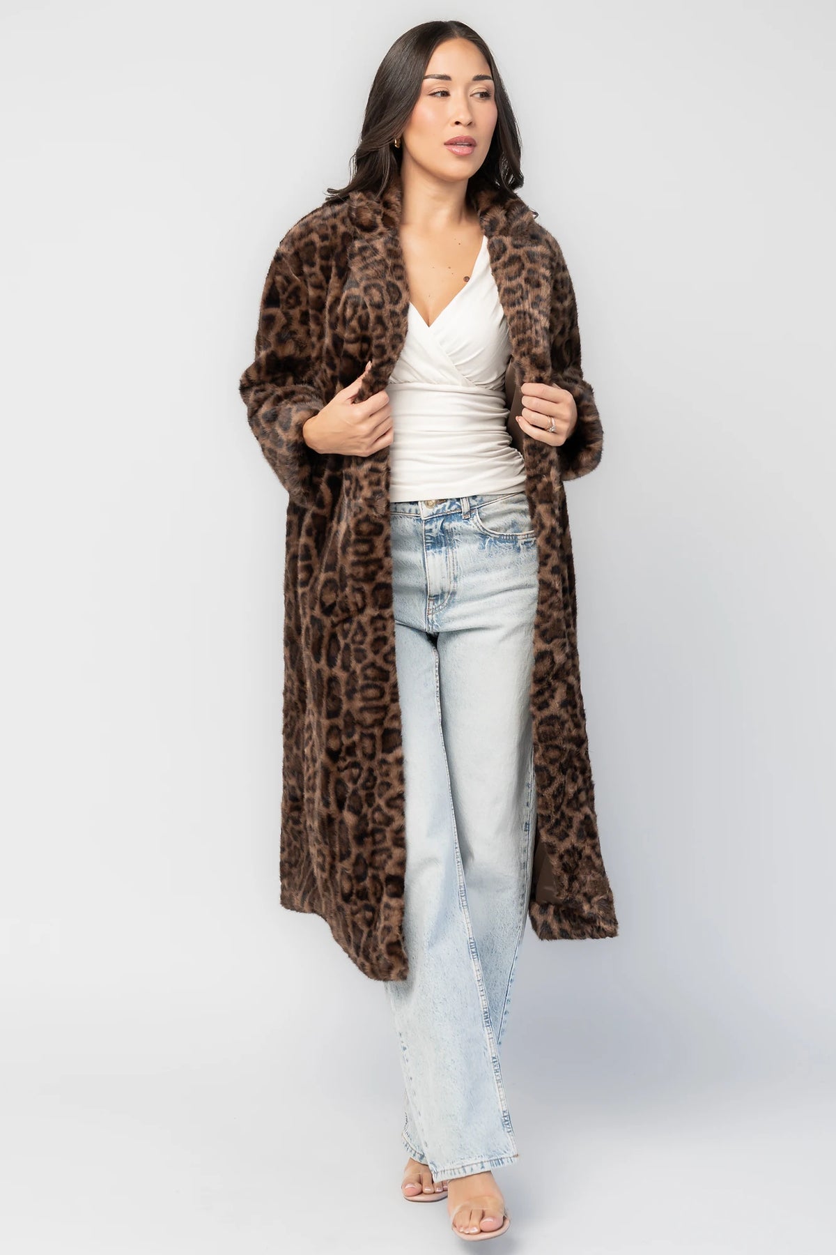 Novalie Coat | Brown Leopard Print