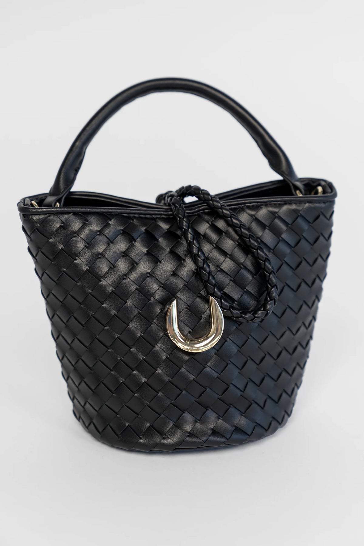 Annette Woven Tote Bag | Black