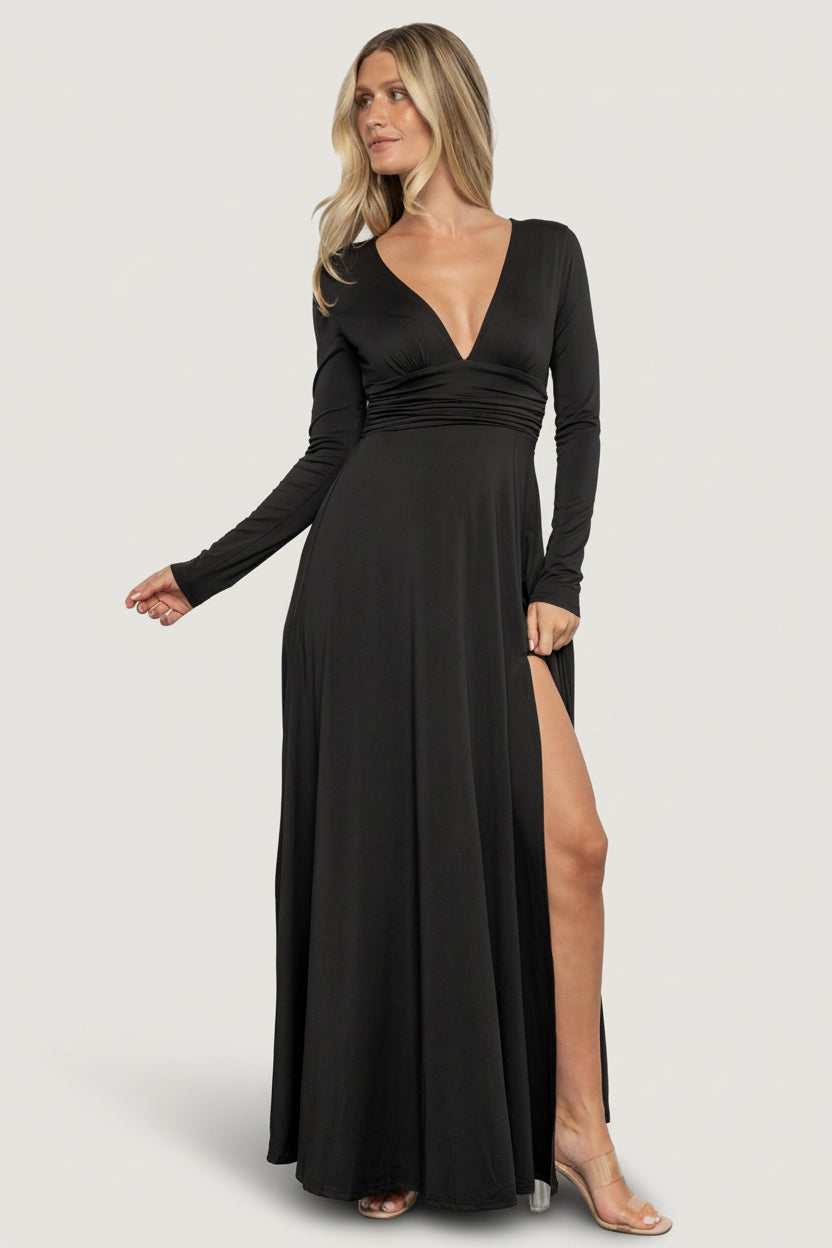 Baltic Born Womens Arianna Maxi Dress | Black