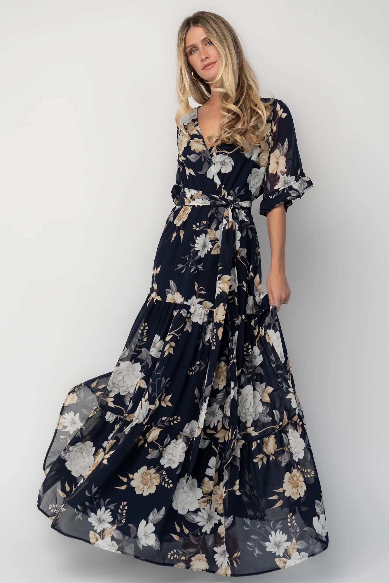 Luna Maxi Dress | Navy Floral