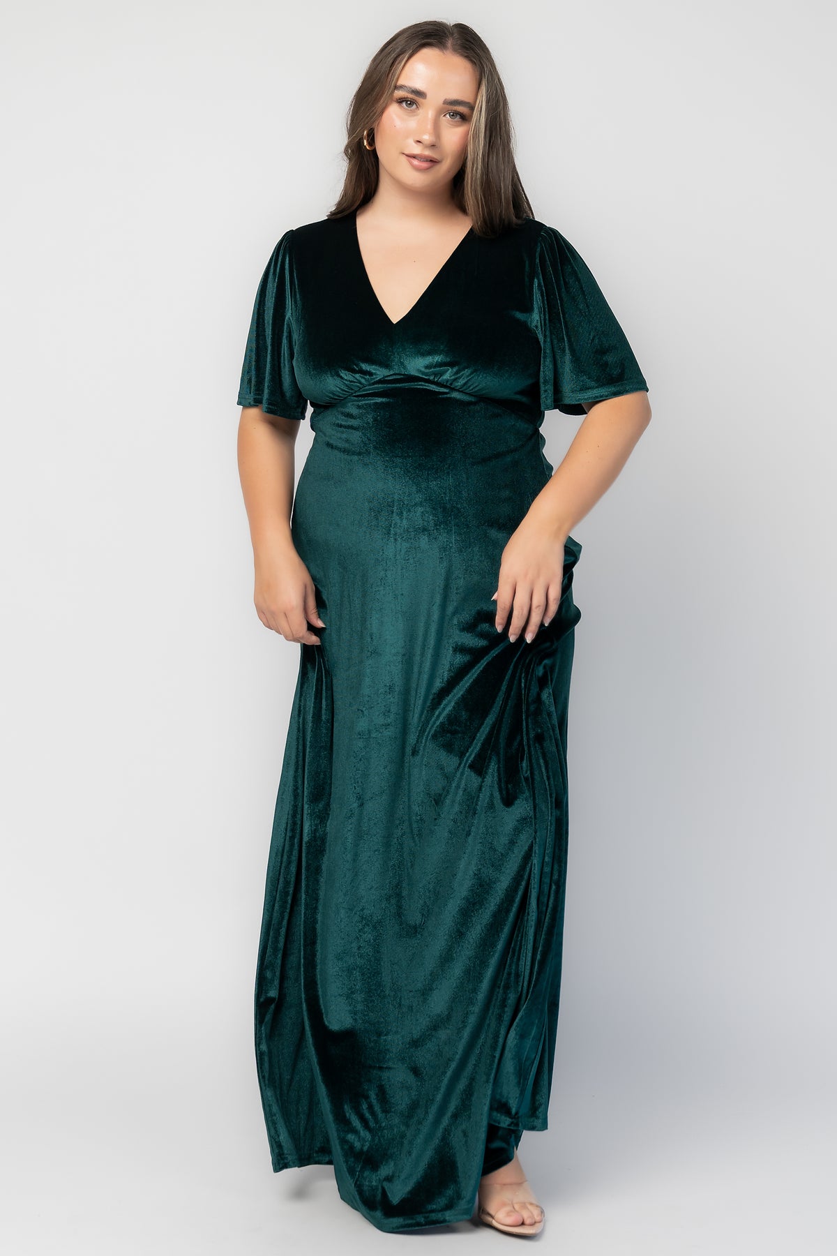 Vivian Velvet Maxi Dress | Emerald