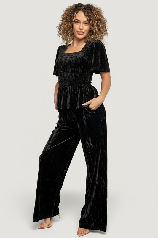 Elin Velvet Set | Black
