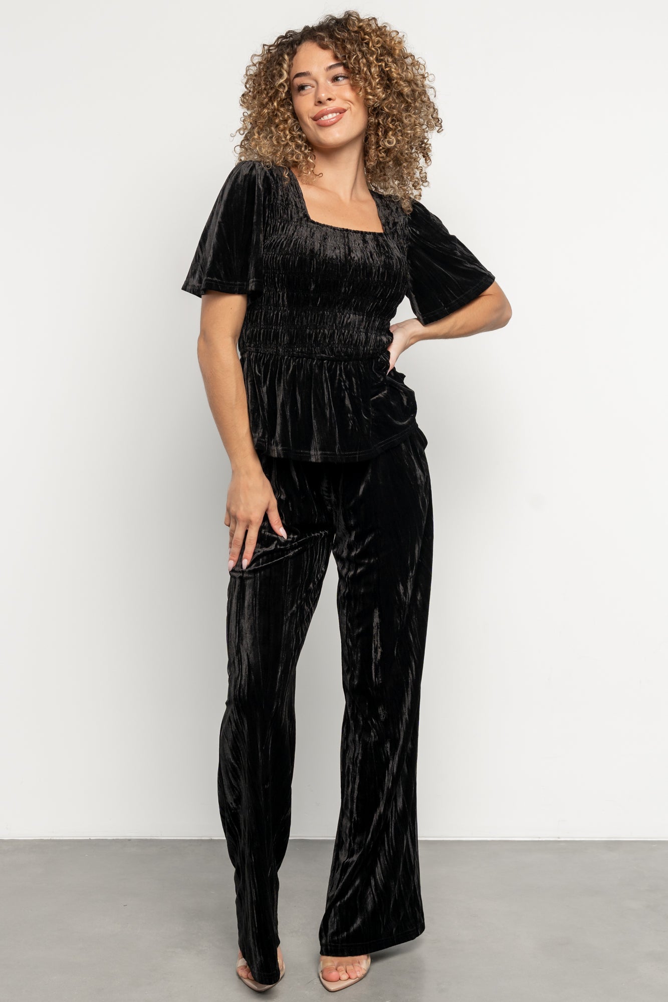 Elin Velvet Set | Black