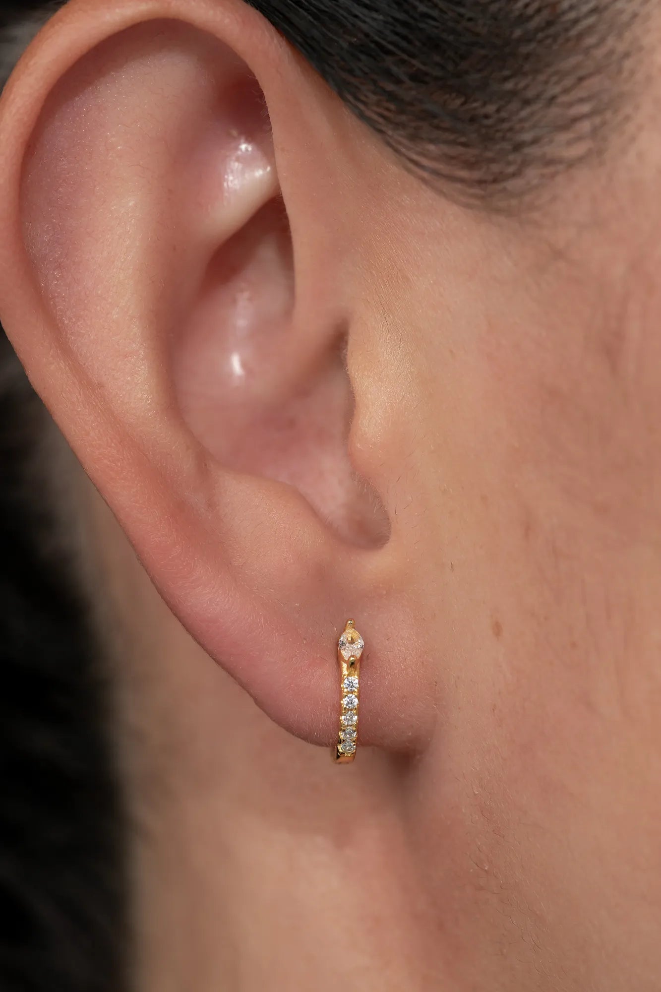 Halo Huggie Hoop Earrings | Gold