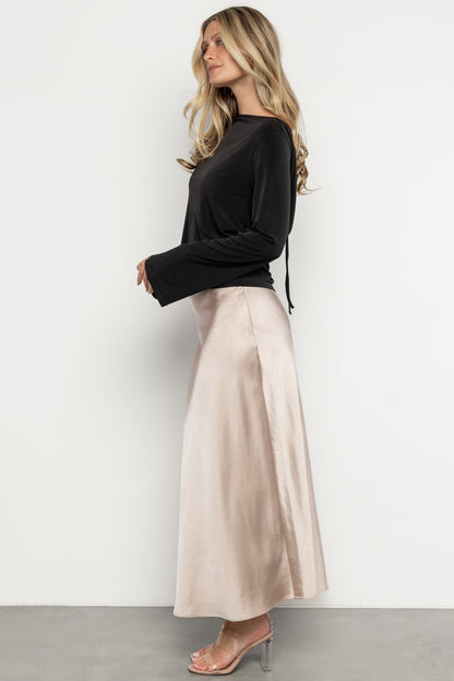 Tasia Drape Back Top | Black