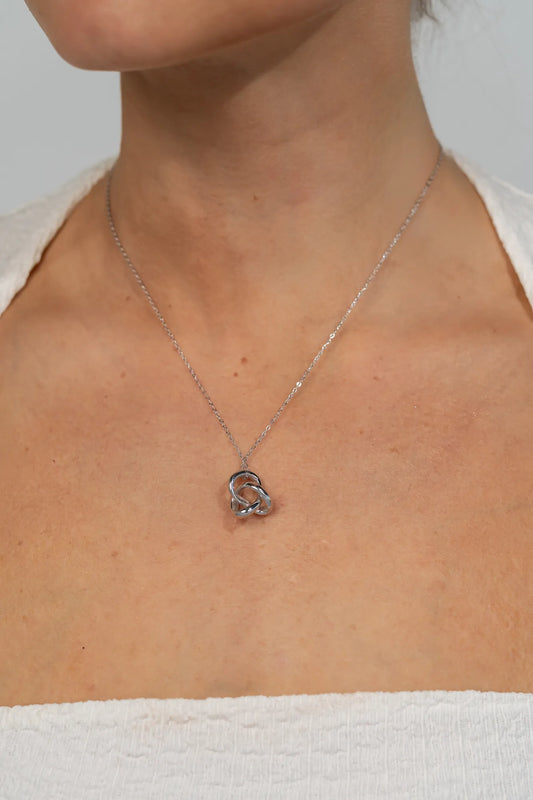 Infinity Knot Pendant Necklace | Silver