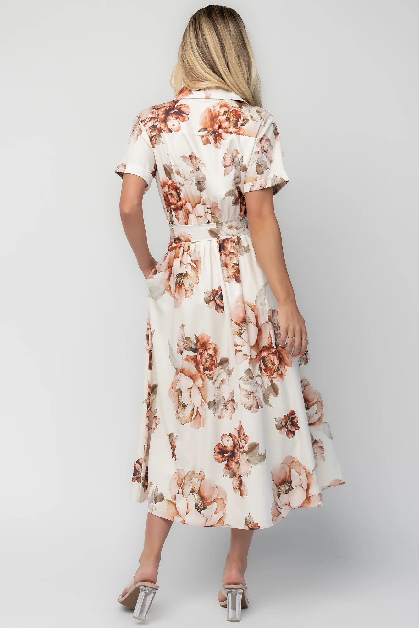 Blythe Midi Dress | Ivory Floral