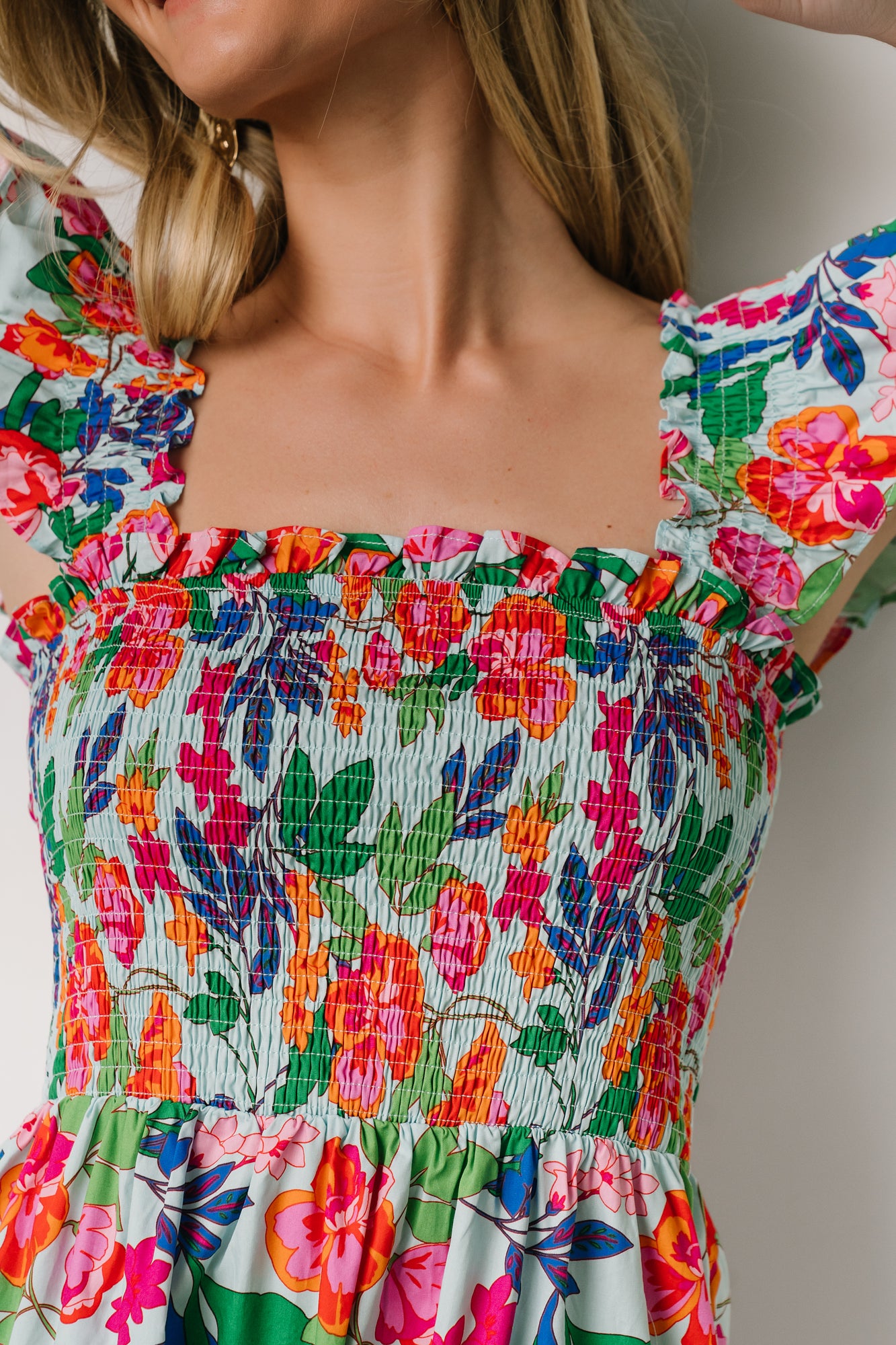 Harper Smocked Midi Dress