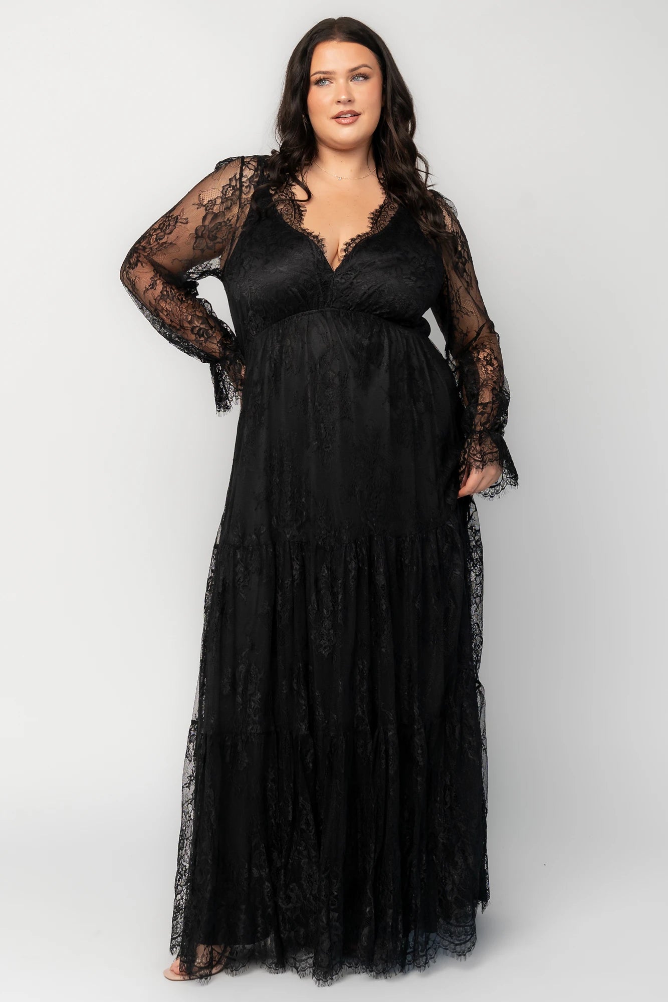 Gloria Lace Maxi Dress | Black