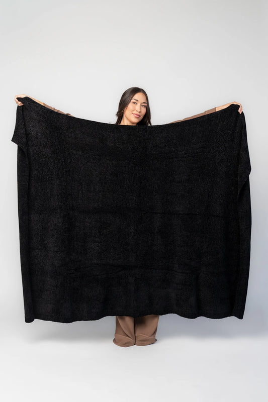 Chrissy Throw Blanket | Black
