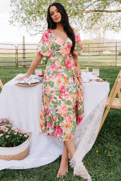 Baltic Born Womens Paislee Midi Dress | Multi Floral
