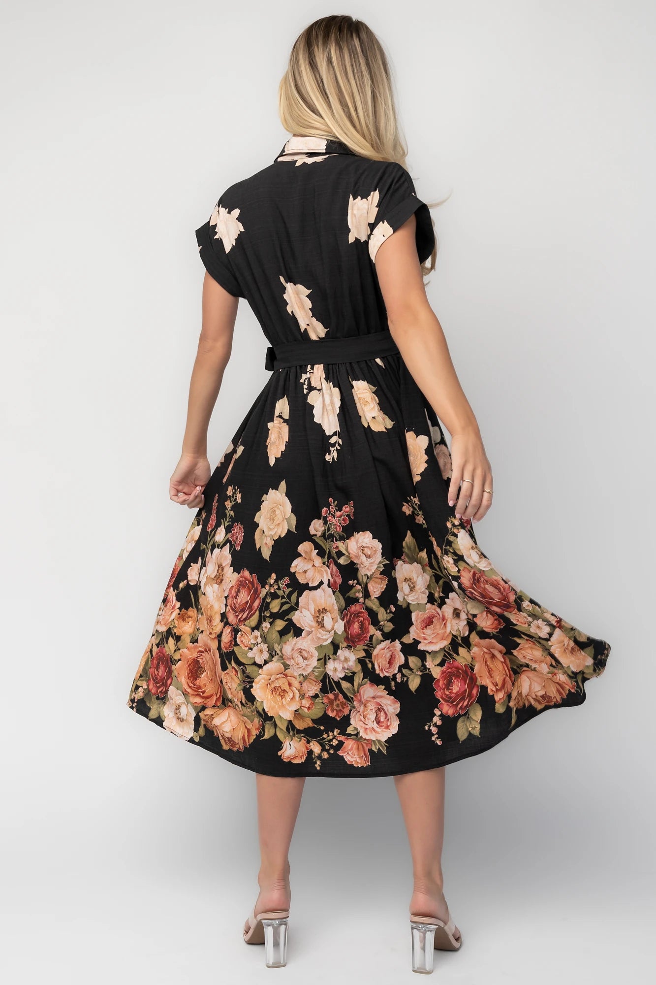 Pembroke Midi Dress | Black Floral