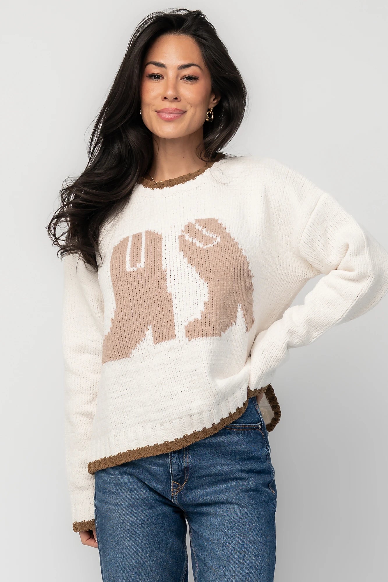 Wild West Knit Sweater | Cream