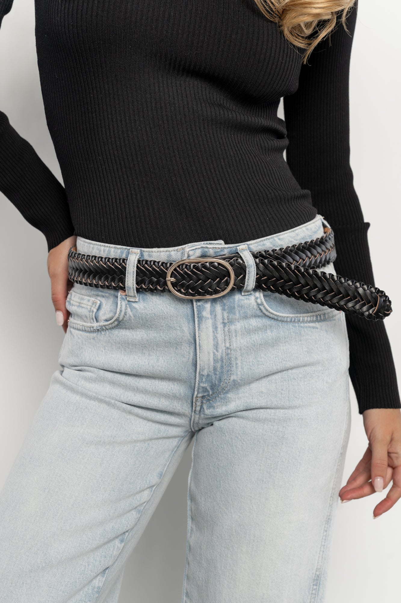 Brighton Faux Leather Belt | Black