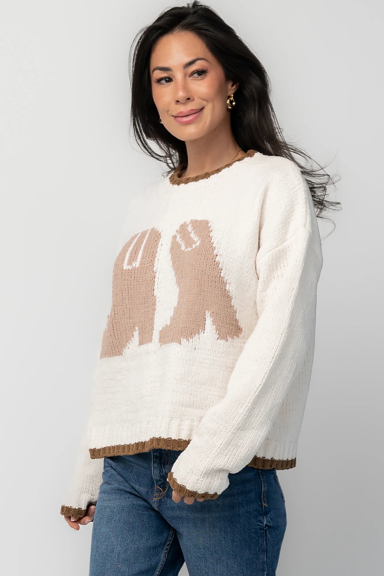 Wild West Knit Sweater | Cream