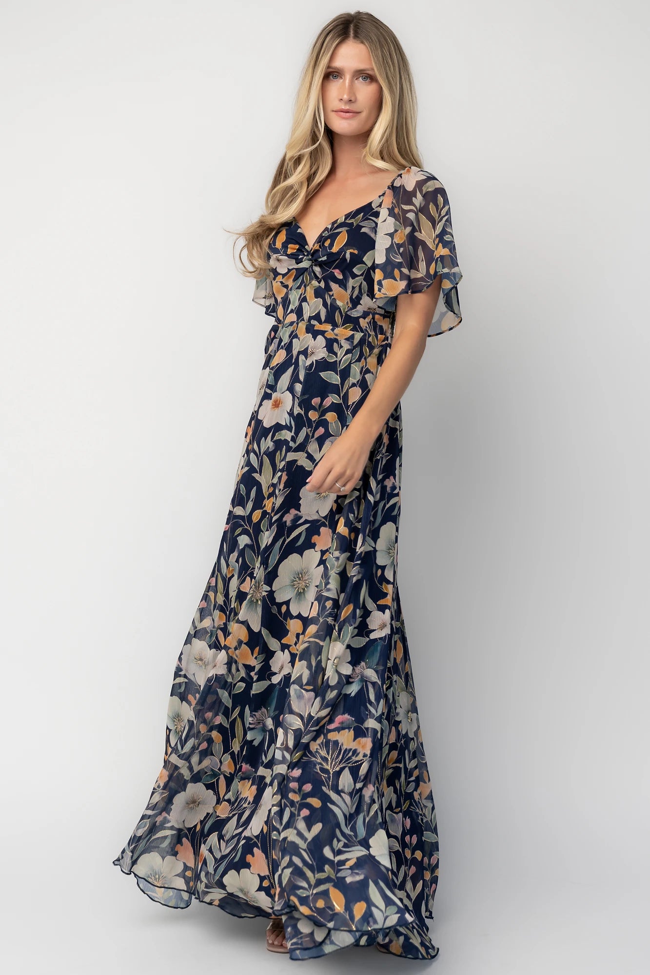 Positano Maxi Dress | Navy Multi