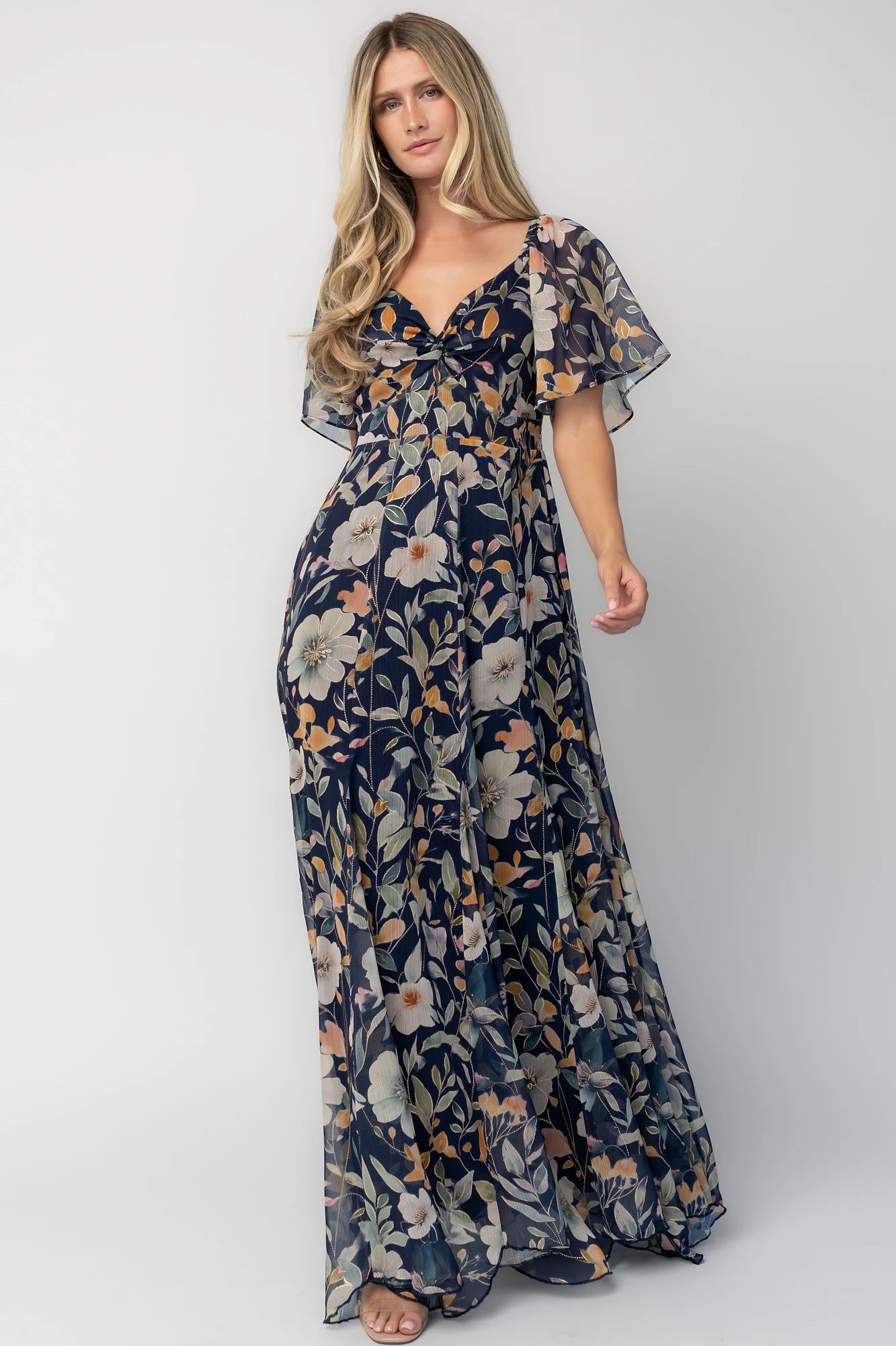 Positano Maxi Dress | Navy Multi