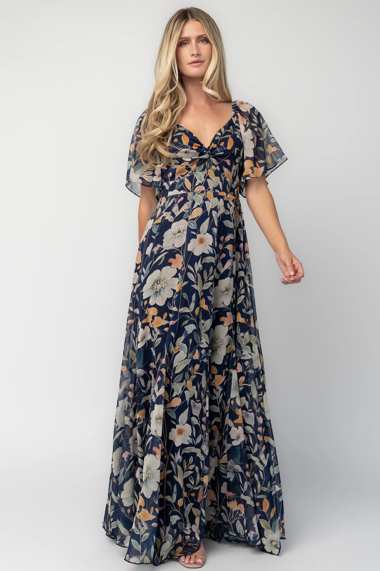 Positano Maxi Dress | Navy Multi