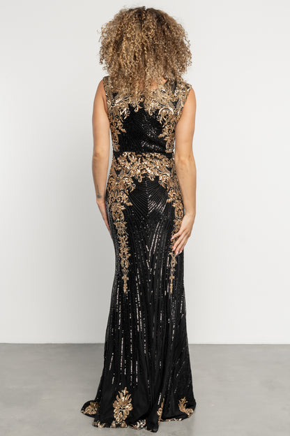 Azura Gown | Black + Gold