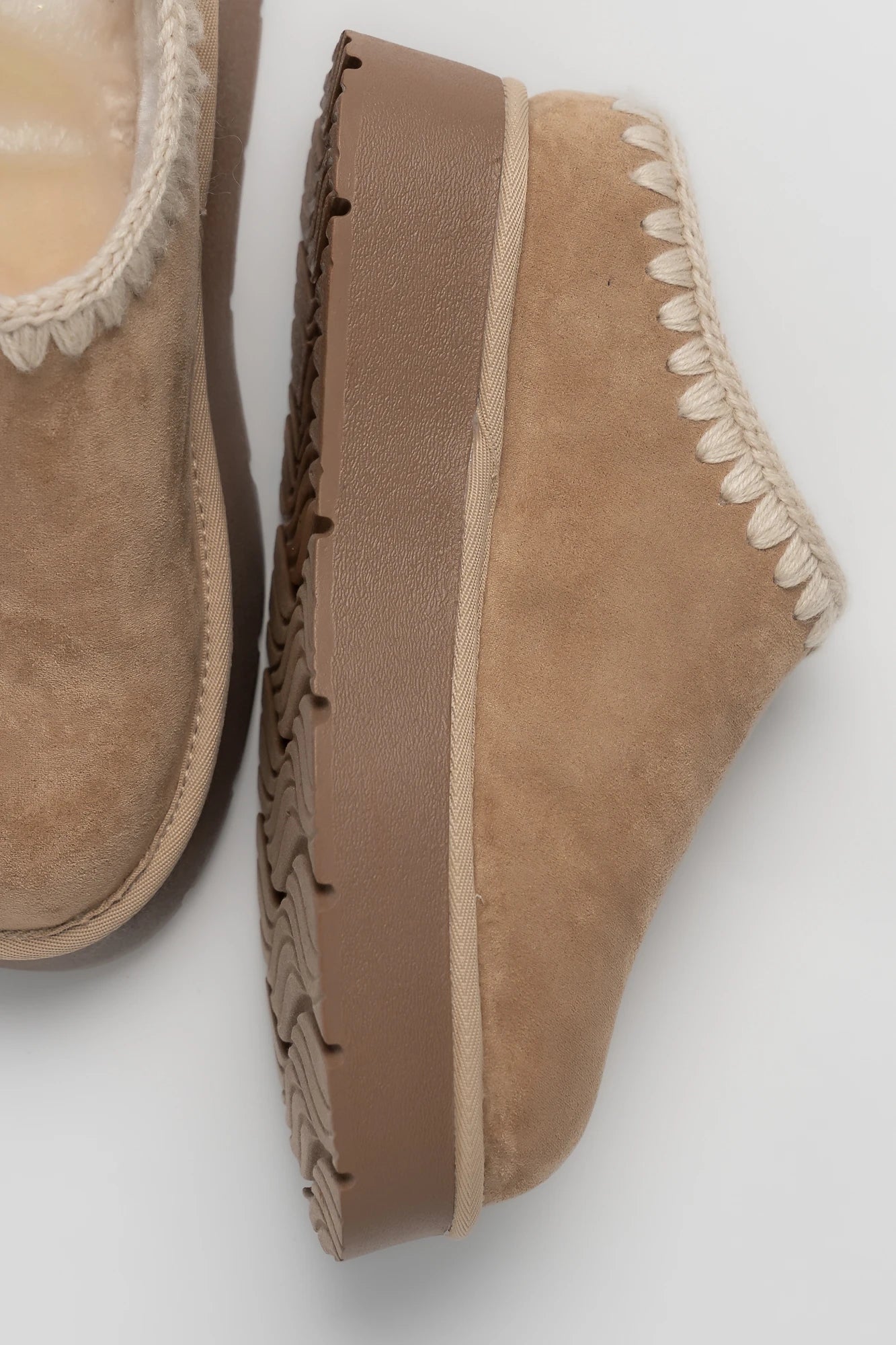 Pamela Platform Cozy Mule Slippers | Tan