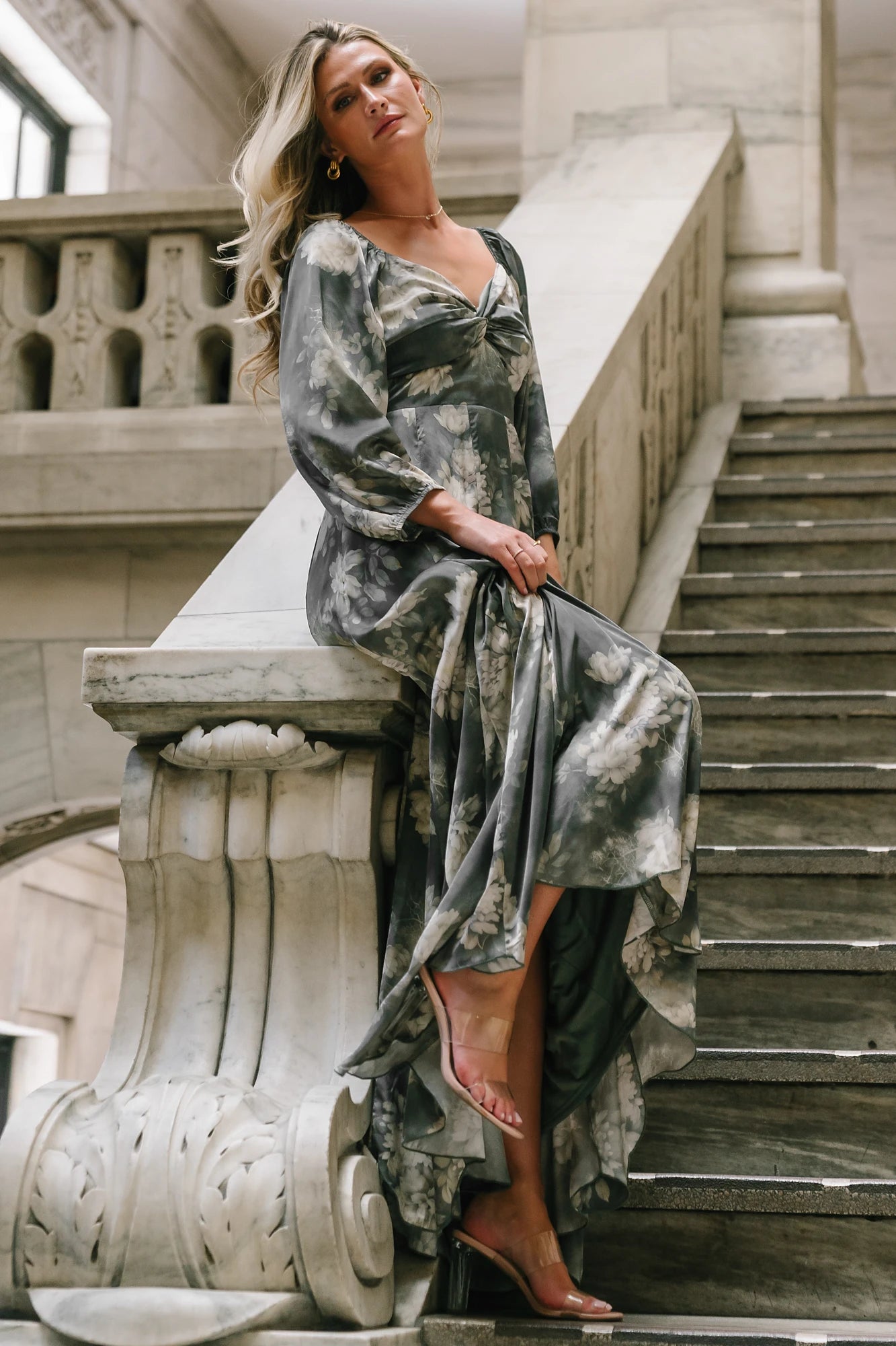 Liesel Maxi Dress | Dark Sage Floral