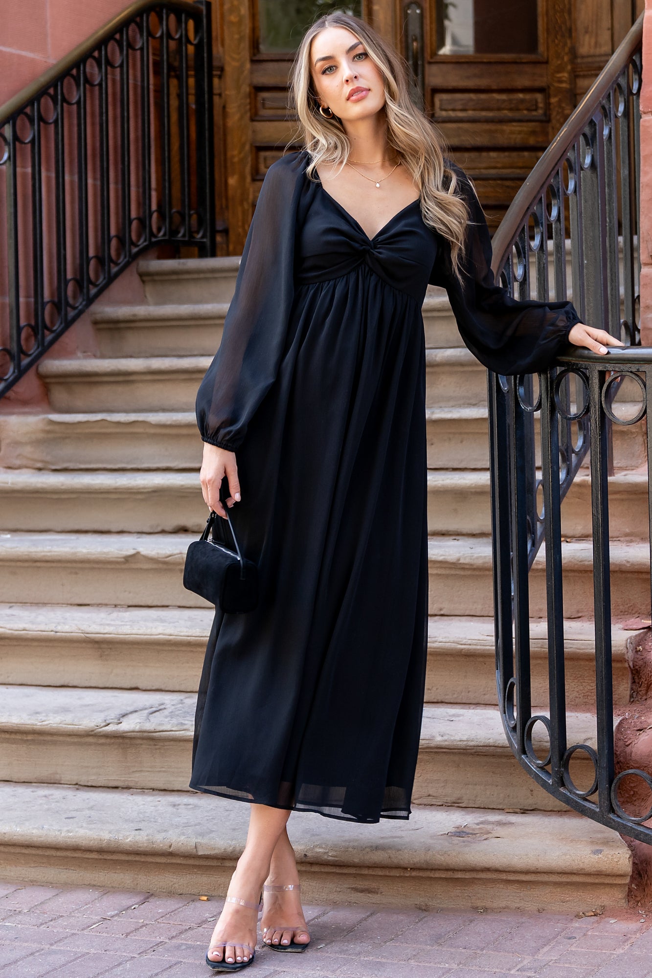 Dione Midi Dress  Georgette Sweetheart Midi | Baltic Born XS