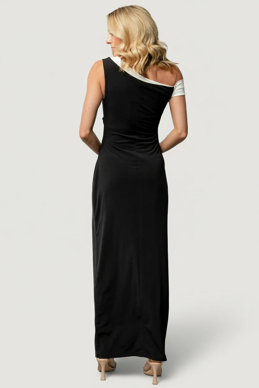 Valena Maxi Dress | Black + Ivory