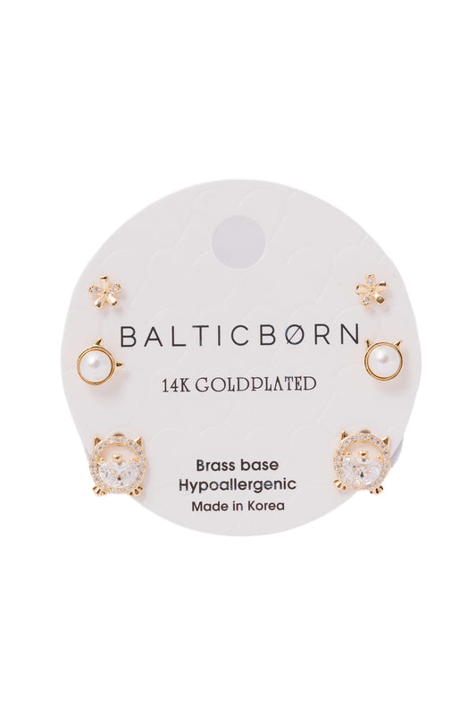 Cherish Stud Earring Set | Gold