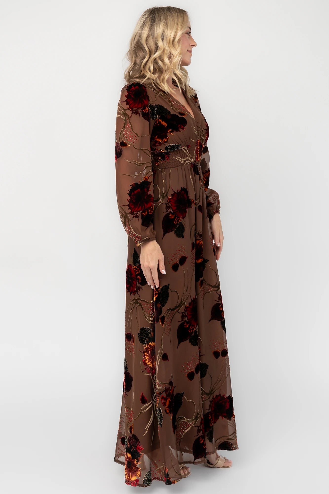 Mikla Maxi Dress | Brown Multi