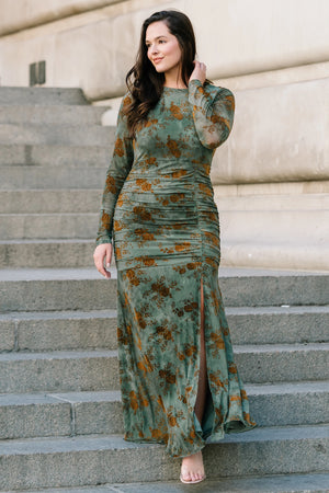 Nocturne Maxi Dress | Green + Copper