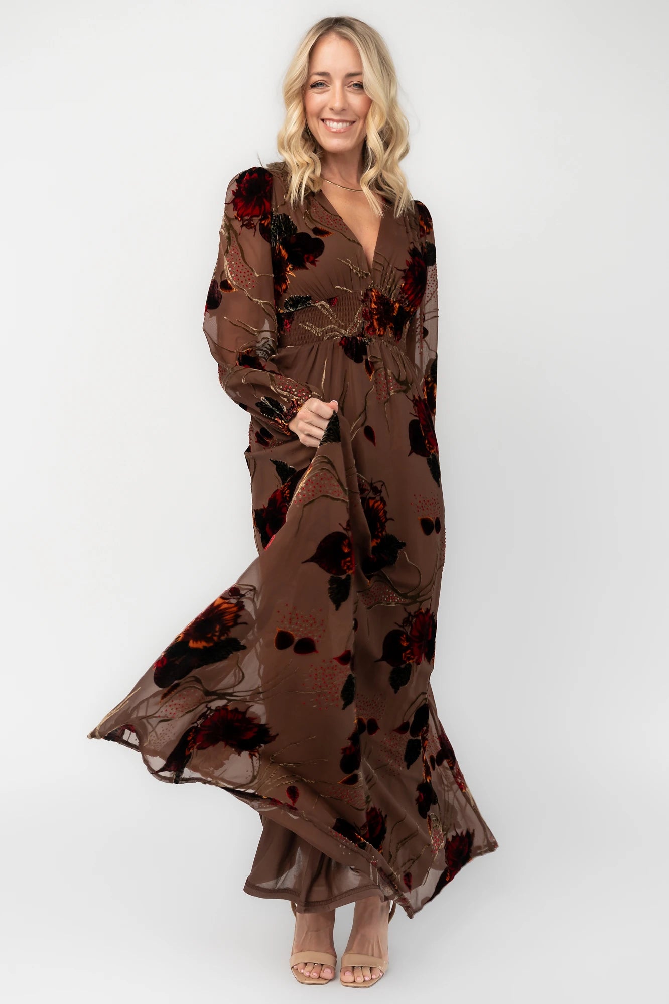 Mikla Maxi Dress | Brown Multi
