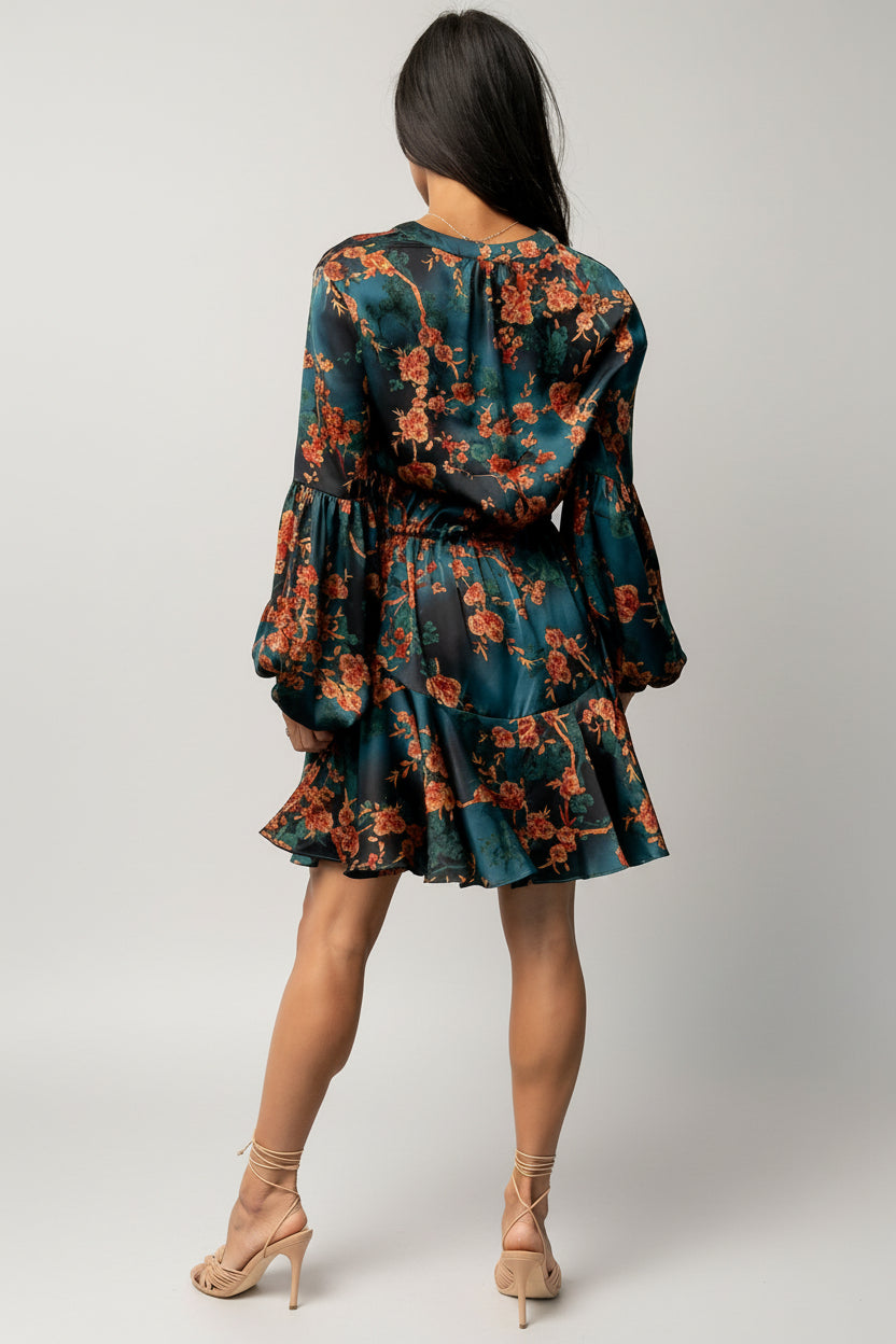 Venice Short Dress | Jade + Copper Floral