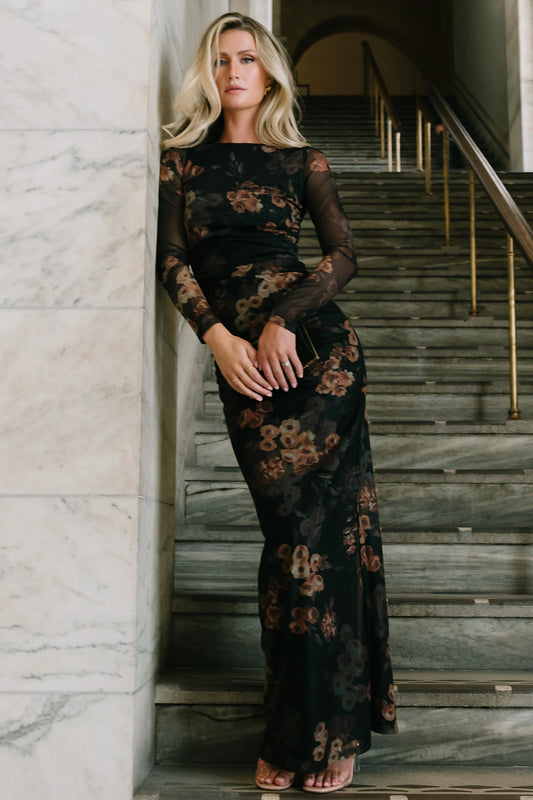 black maxi dress to wedding Harper Dress, in Chiffon, Size: Small | Show Me Your Mumu they are sure to feel their best for the big day or special occasion Women's Alegria Black Maxi Wedding