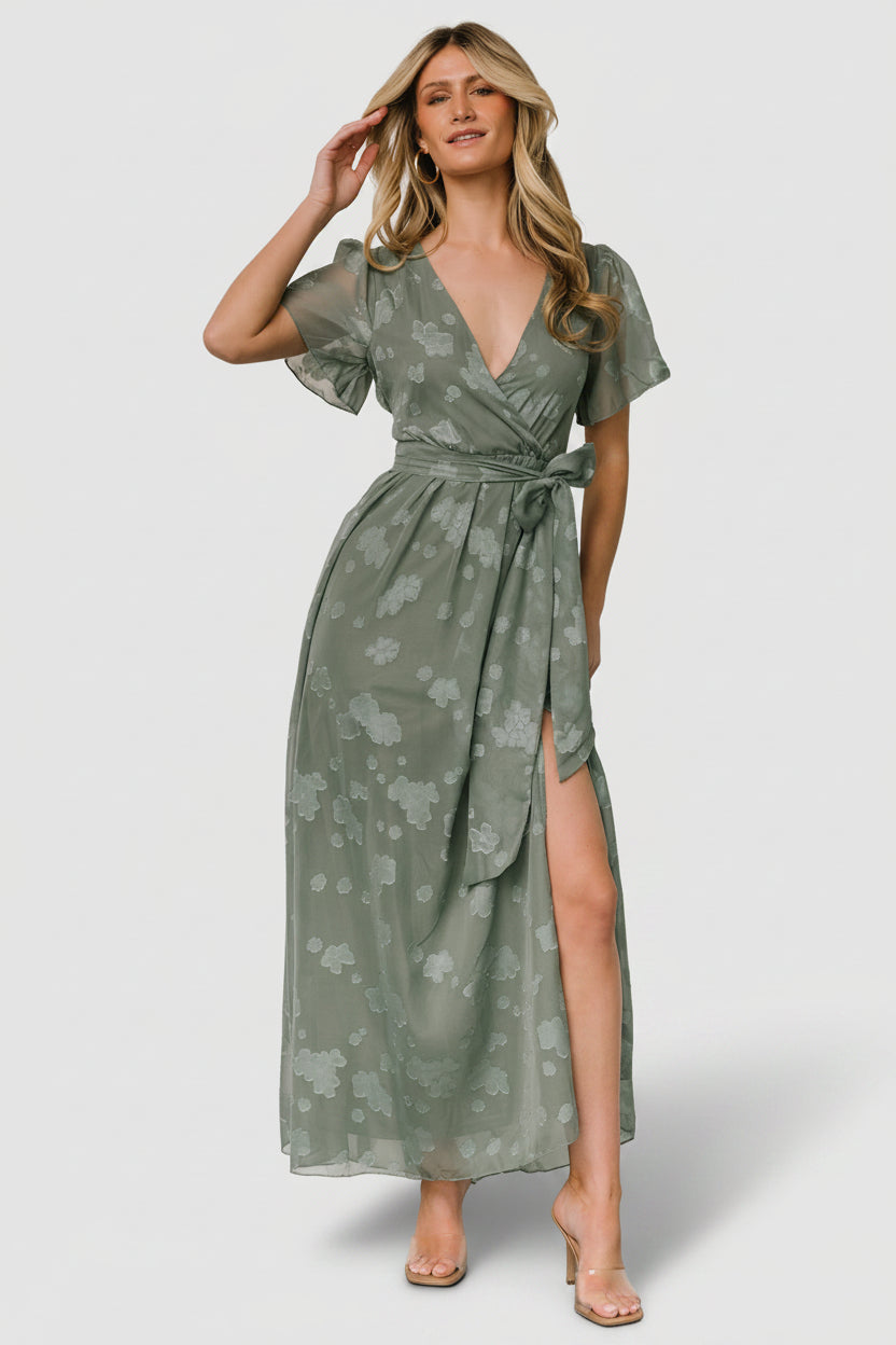 Baltic Born Womens Faye Maxi Dress | Eucalyptus