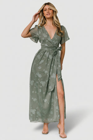 Baltic Born Womens Faye Maxi Dress | Eucalyptus